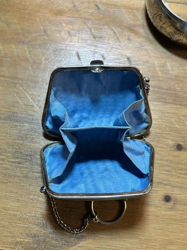 Antique Silver Plate Coin Purse - Enamel Crest Wembley 1924 - Picture 6 of 13