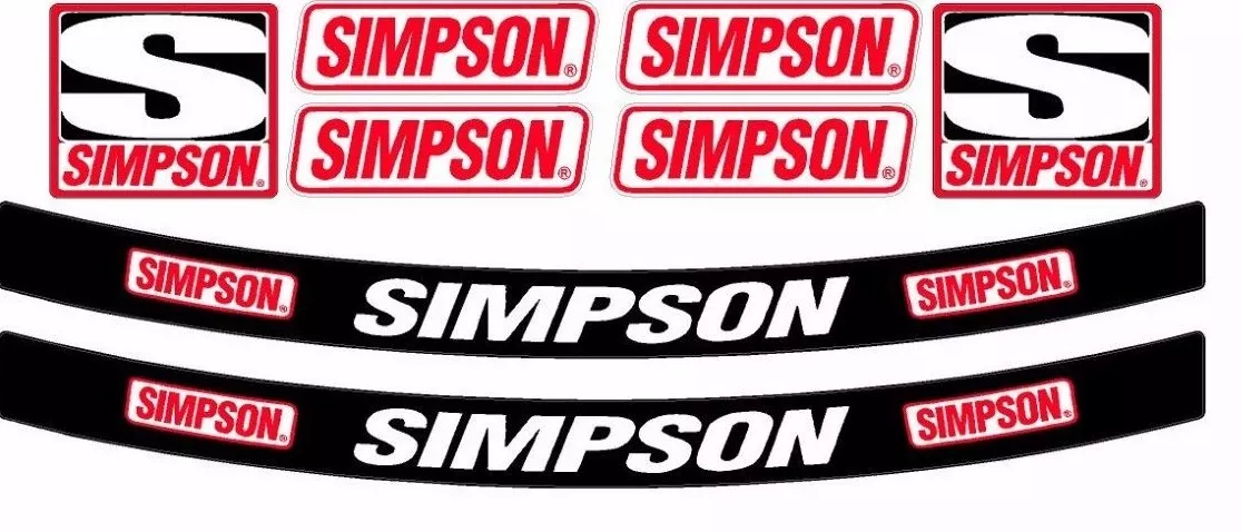 Simpson bandit store helmet stickers