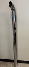 Chrome Stack 4 Inch Curved Pipe 4"X70” Chrome Exhaust Free Shipping!!