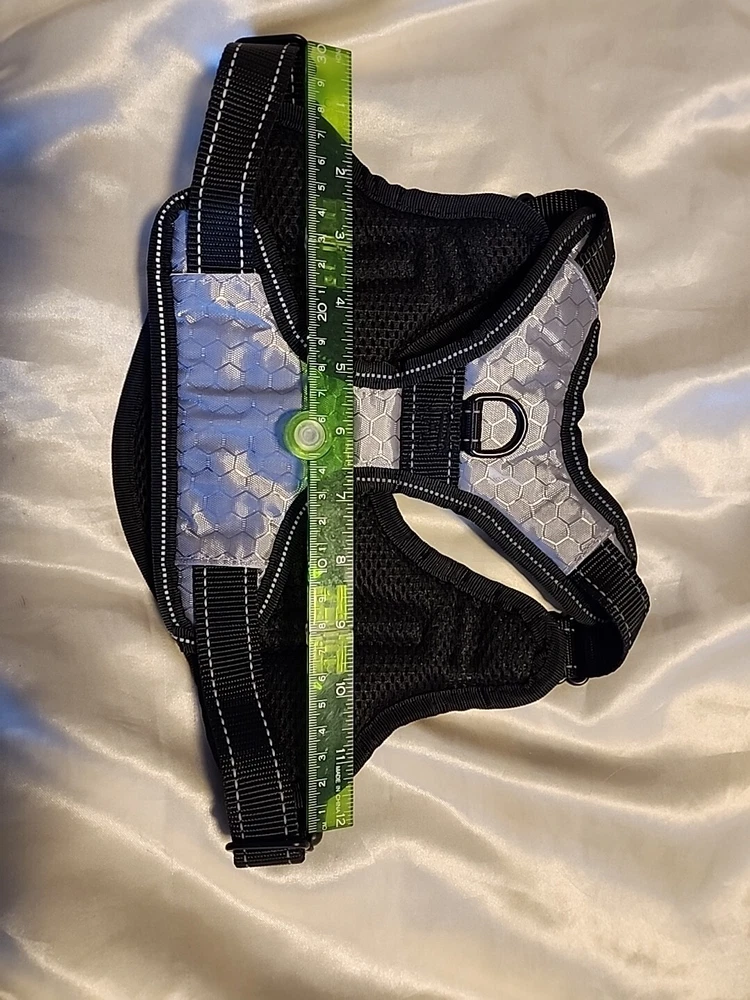 Dog Harness Reflective No-Pull Adjustable Black/Gray - Size Medium Dog Harness Reflective No-Pull Adjustable Black/Gray - Size Medium