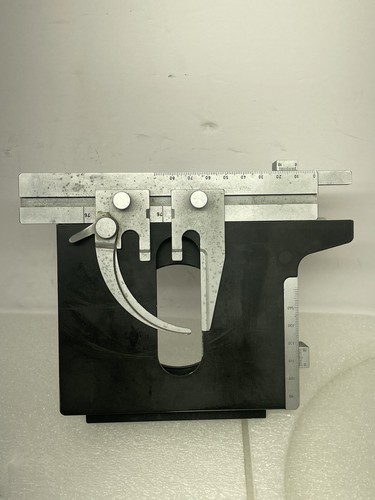 LEITZ GERMANY MICROSCOPE PART SPECIMEN STAGE TABLE MICROMETER AS PICTURED
