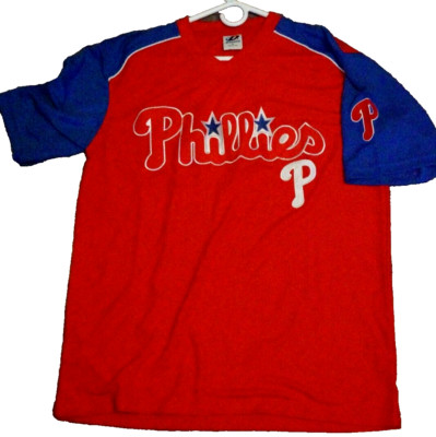 Dynasty Philadelphia Phillies Team MLB Baseball Jersey Mens Large Red NWT New