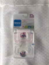 MAM Air Infant Baby Girl Binky Pacifier Soothie 2pk Cat Kitten Bunny 6 Months