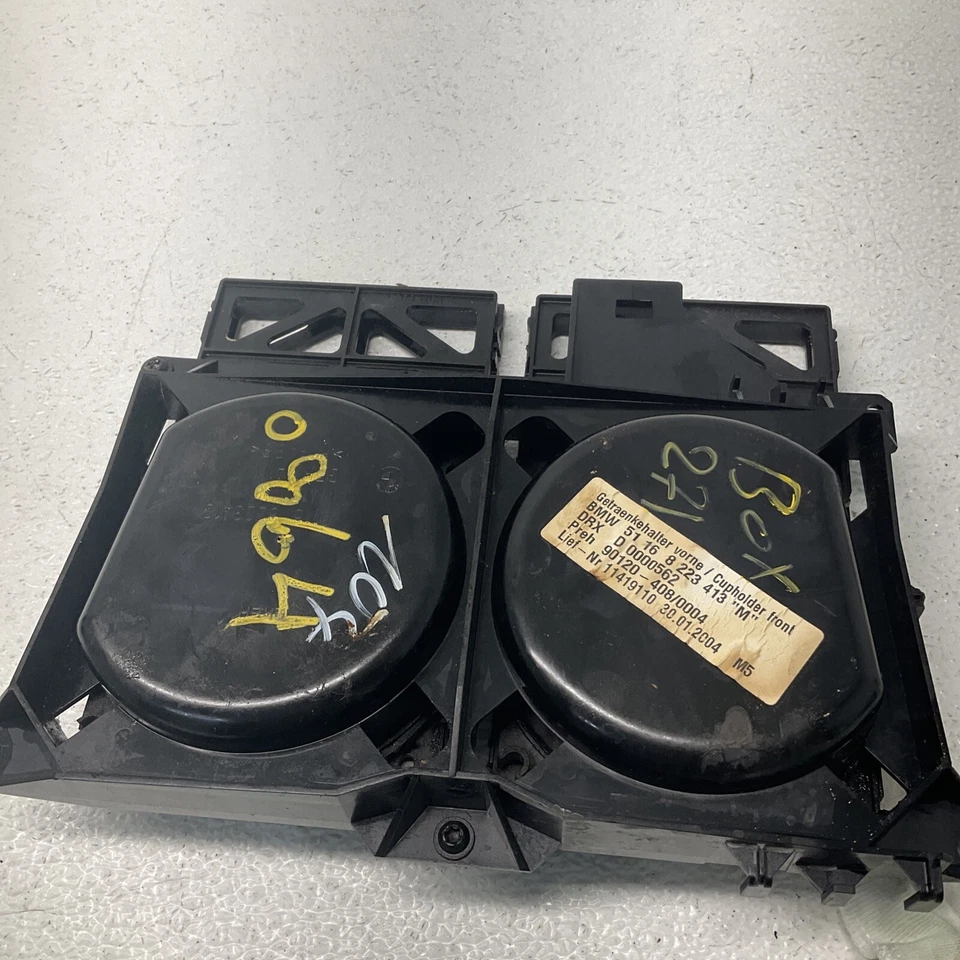 BMW 745i 745LI E65 E66 2002 2003 2004 2005 consola central portavasos OEM Foto 3 de 4