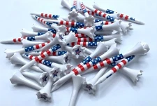 Golf Tees TRUESTRIKE USA Stars and Stripes Combo Pack 2 3/4 and 1 1/2 Golf Tees