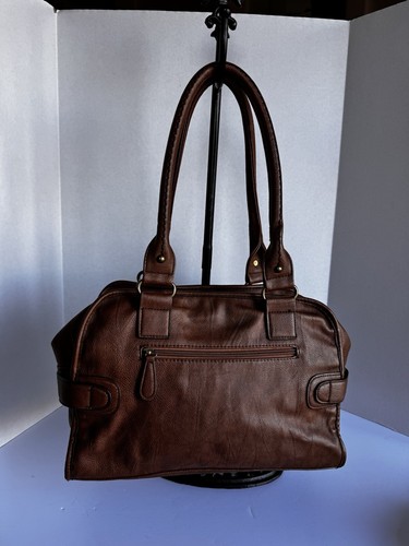 SCARLETON GORGEOUS LG HANDBAG, BROWN WITH "WASHED LEATHER" EXTERIOR, SUPER CLEAN - Picture 12 of 22
