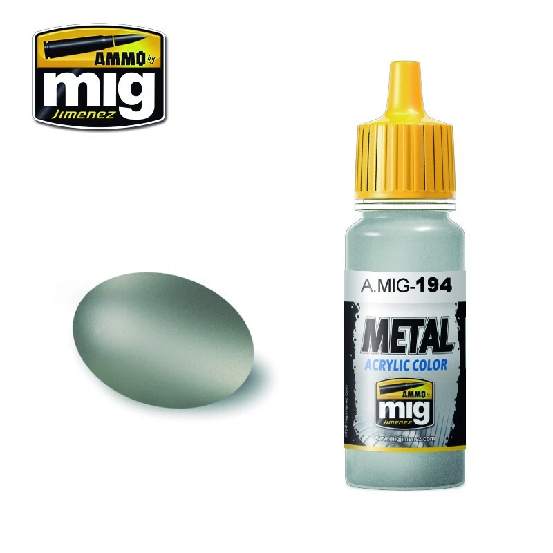 AMMO MIG 194 Métallique Couleur Aluminium 17ml