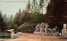 Entrance to Driveway City Park Divided Back Postcard 1910s USA Made