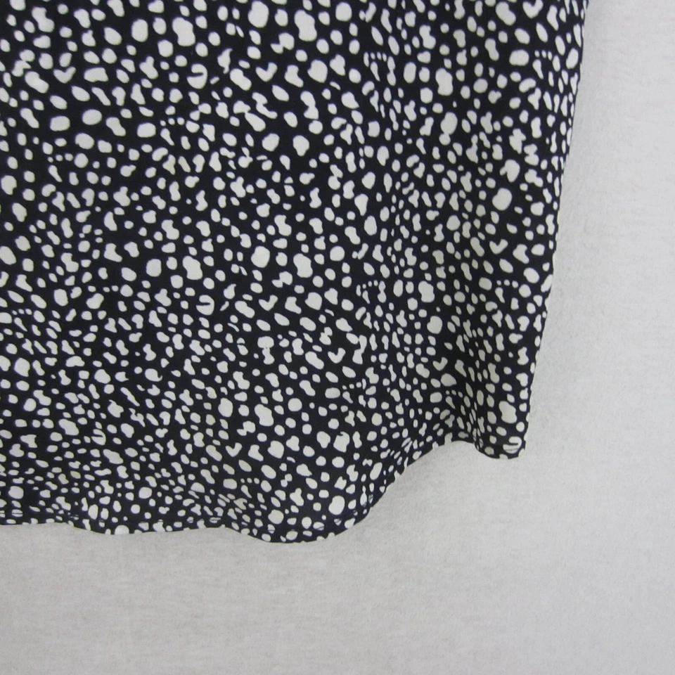 Stella Morgan Top Womens 14 Black White Polka Dots Sleeveless Blouse Shirt Flowy - image 4 of 4