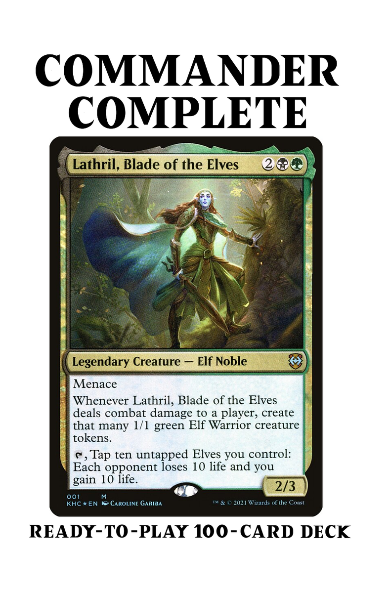 マジック：ザ・ギャザリング Lathril, Blade of the Elves Mana foil NM Lathril, Blade of the Elves (Borderless) (Mana Foil