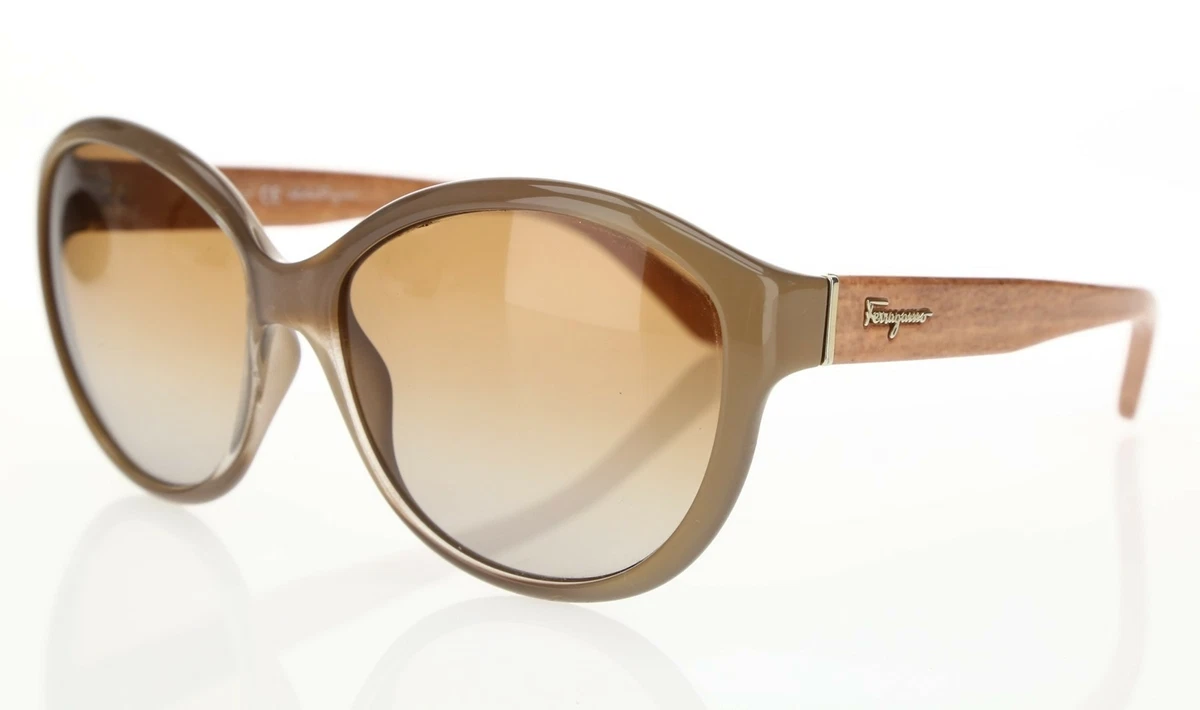 Salvatore Ferragamo Pink and Brown Round Sunglasses Salvatore Ferragamo Sunglasses SF872SA 613 Red/Brown  main image 2