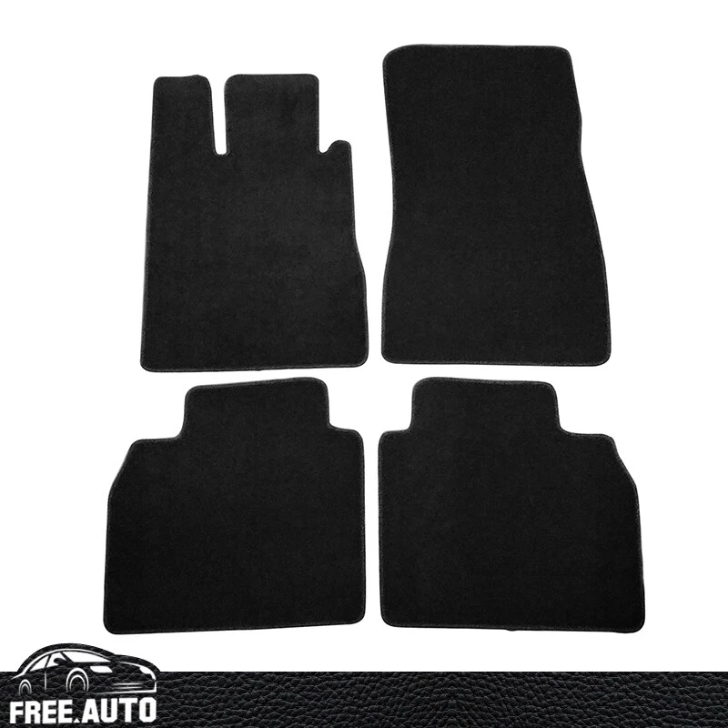 Alfombrillas para 98-05 Benz W220 Clase S 4 piezas alfombras delanteras y traseras nailon negro Foto 2 de 4
