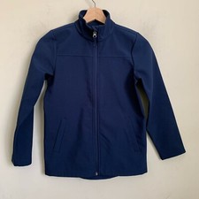 Magellan Outdoors Youth Girls Jacket Navy Blue Softshell Zipper Pockets Size M
