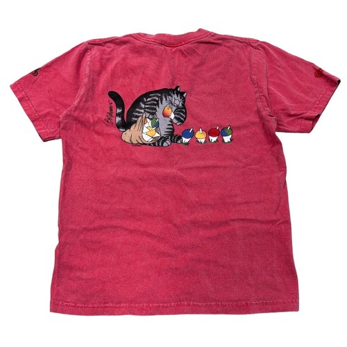 Vintage Crazy Shirts Snow Cone Cat Strawberry Dyed T Shirt Youth Medium Y2K - Picture 3 of 10