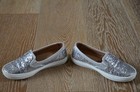 Salvatore Ferragamo Girls Silver Glitter Shoes Size EURO 30/US 12 GUC Italy! — photo 5