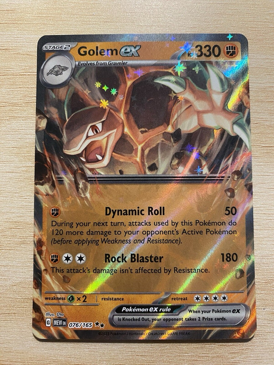 Golem EX 76/165 Holo Ultra Rare Scarlet And Violet Pokemon 151