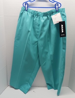 ALIA Petites Light Teal Pull-On Capris Pants Women's 12P **NEW WITH  TAGS**