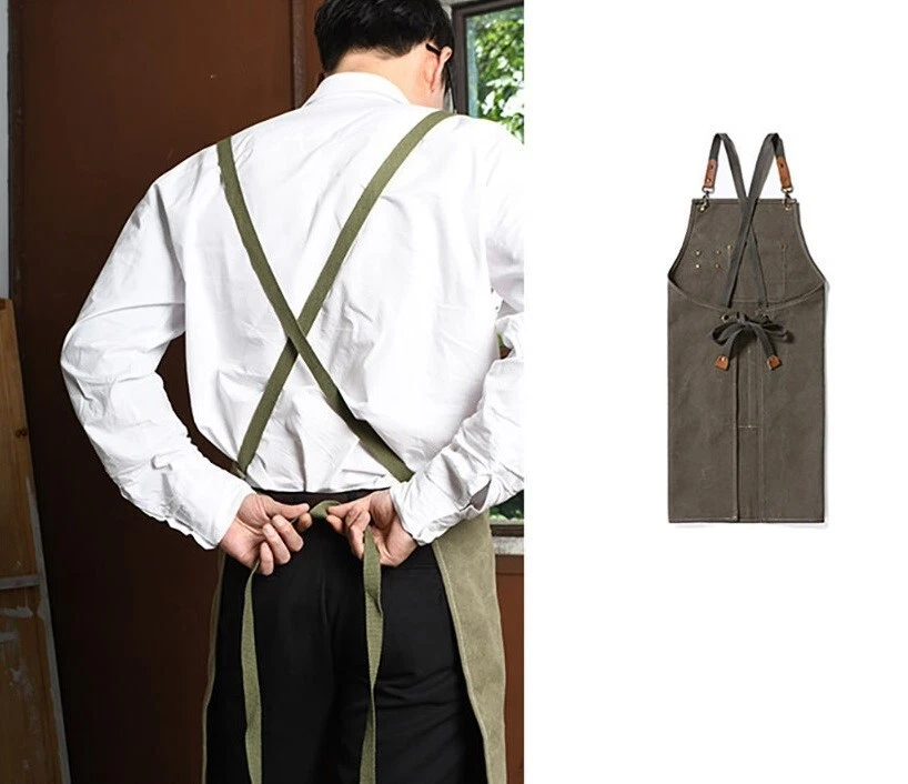 Master Canvas Apron Workwear Uniform Chef Painter Gardener Handyman Waterproof - Image 4 of 4