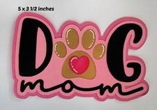 DOG MOM TITLE girl Premade Scrapbook Page album 3d die cut by Rhonda
