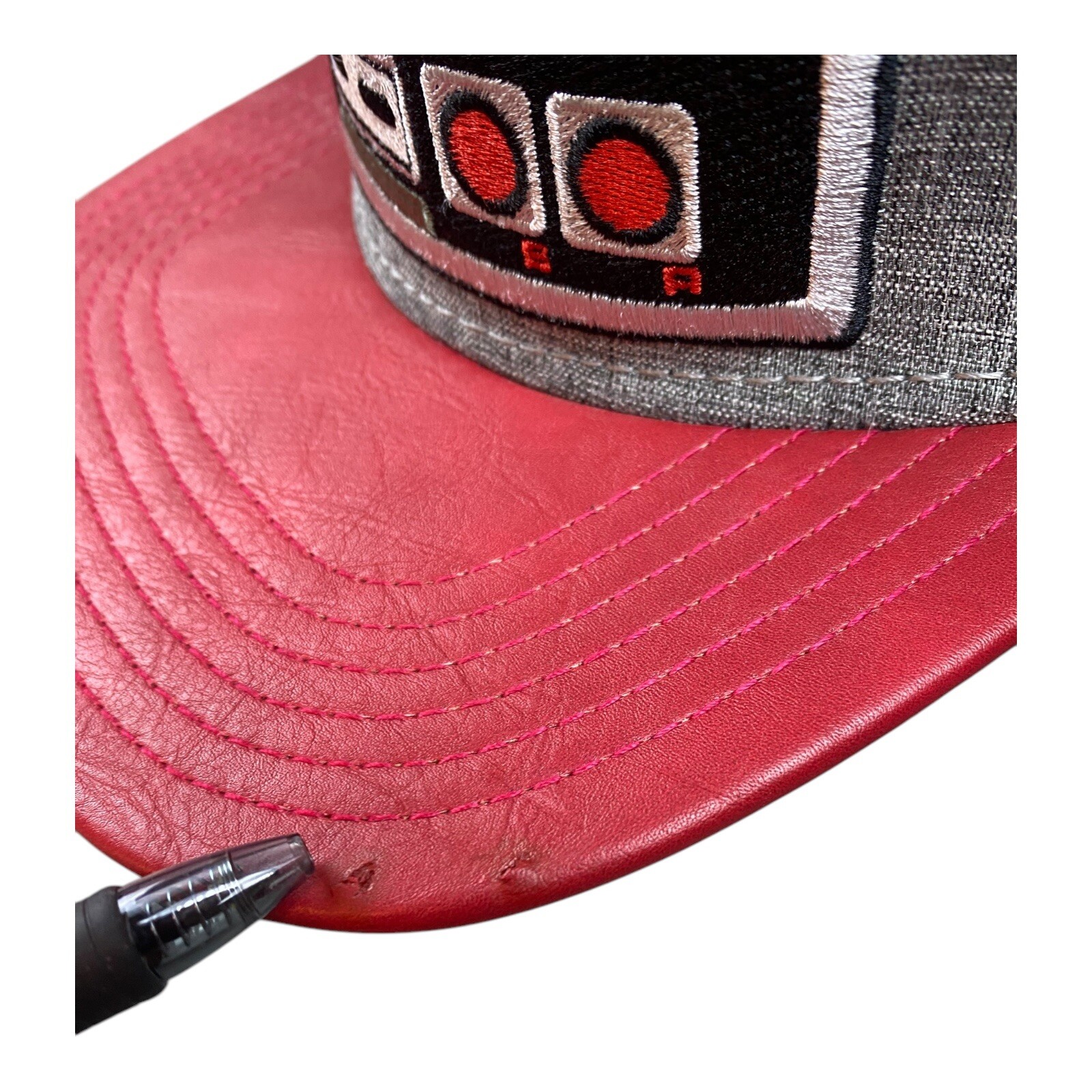 Nintendo NES Controller Hat Snapback Gray Red Fau… - image 5