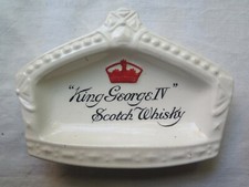 KING GEORGE IV SCOTCH WHISKY CHINA CHANGE TRAY c1912 JOHN FORD & Co EDINBURGH 