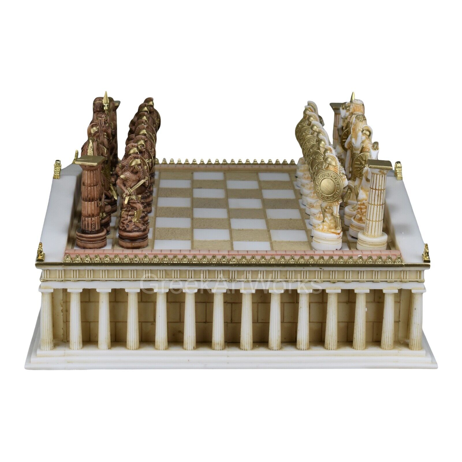 Schach Set Brett Parthenon Tempel & 32 Stück Parthenon Säule - .de