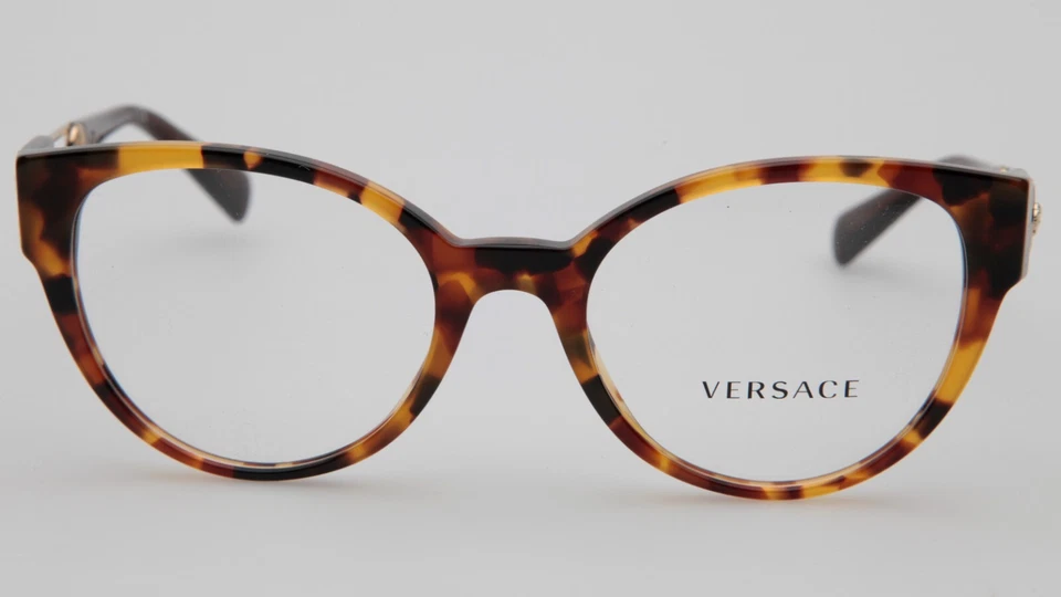NEW VERSACE MOD.3307 5119 Havana EYEGLASSES FRAME 52-19-140mm B44mm Italy - Изображение 2 из 4
