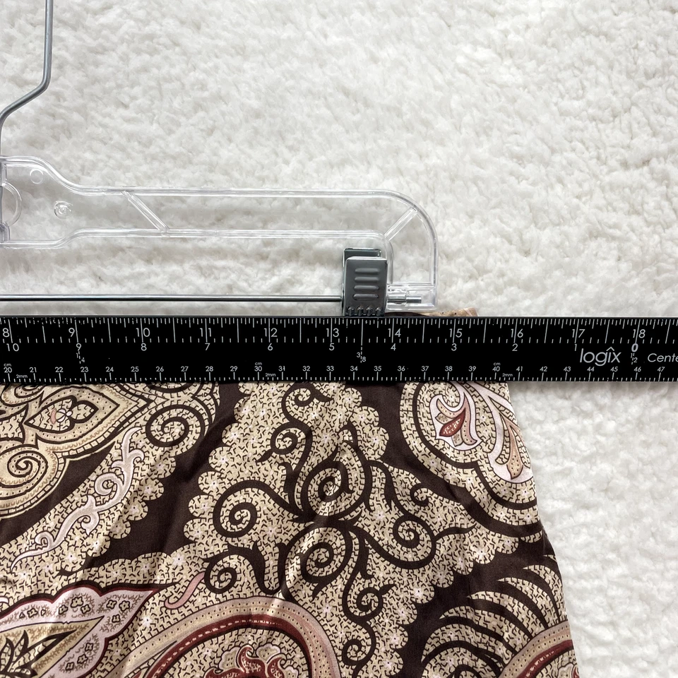 Falda de seda vintage años 90 Y2K 10 12 30 grande cachemira satinada boho hada grunge carrera Foto 4 de 4