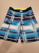 OP Ocean Pacific Swim Trunks Boys 8 Blue Board Shorts Swim Trunks 
