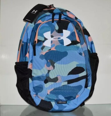 Under Armour Kids' UA Scrimmage Backpack 1342652 015 Blue Camo NWT 
