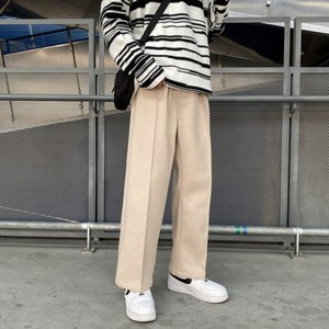 Invierno Grueso Lana Pantalones Hombre Informal Pierna Ancha Holgado Recto  | eBay