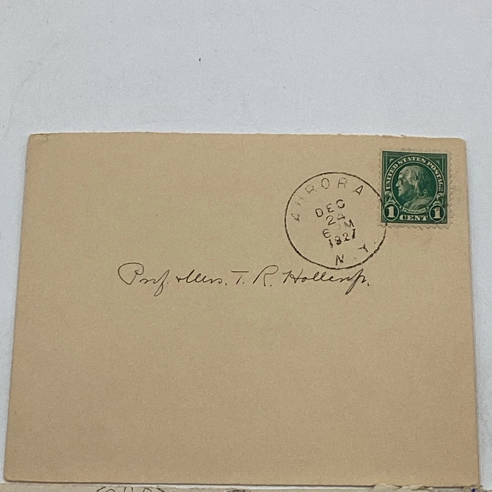 (3) US Postal 1927 W/ FDC Benjamin Franklin 1¢ Stamps New York - Image 2 of 4