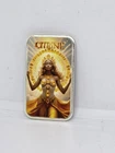 Gemstone Goddesses Citrine Colorized 1 oz Silver Bar  399 Mintage Worldwide