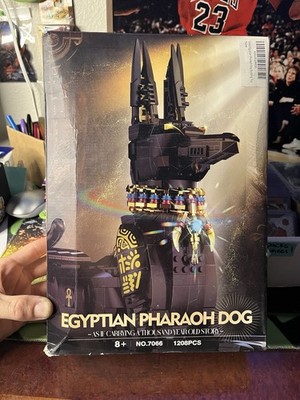 Egyptian Pharaoh Dog Building Blocks Sets Anubis Model Building Kits 1208PCS