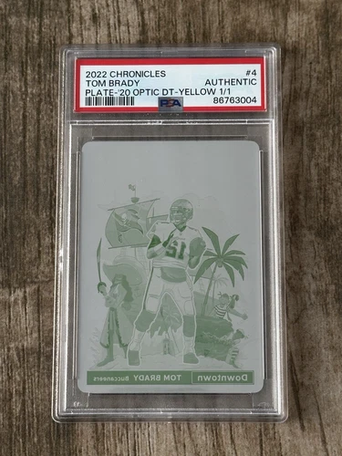 2020 Panini Donruss Optic - Downtown! Tom Brady #DT-4 1:1 Print Plate PSA 1/1