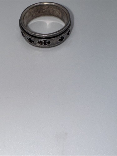 Men's CROSS or PLUS Spinner 925 Sterling Silver Thumb Ring Size 12 (10 Grams) - Picture 4 of 7
