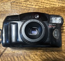 Canon Sure Shot 80 Tele 35mm Film Camera Point Shoot For PARTS Not Working