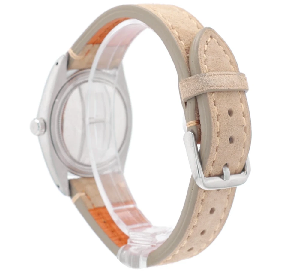 Rolex Mens Watch Oyster Date 6694 34mm Silver(Patina'd) Yellow Gold Index Foto 4 de 4