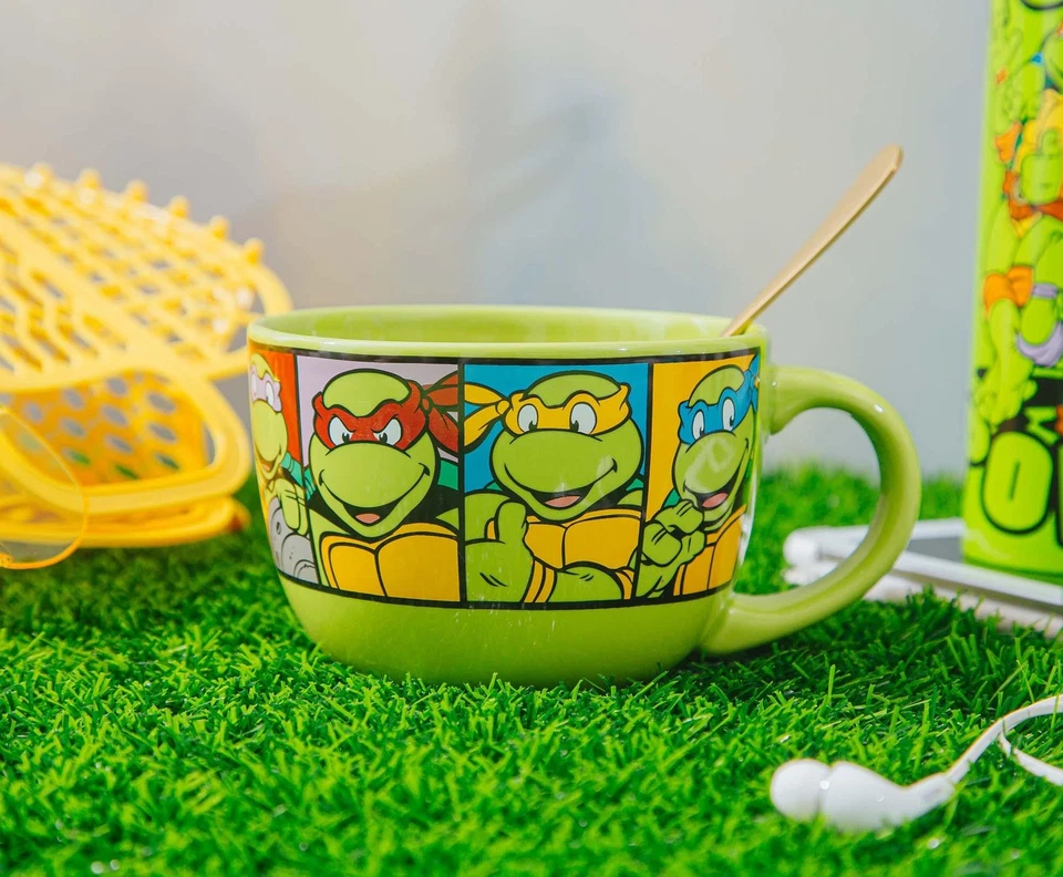 Teenage Mutant Ninja Turtles Personnages Céramique Soupe Tasse Prises 710ml - Photo 4/4