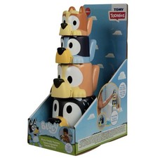TOMY Bluey Family Pourers Bath Toy Set for Kids Ages 18 Months to 3 Years