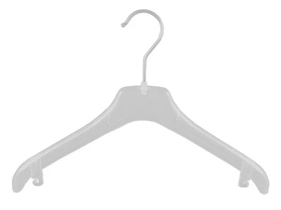 KLEIDERBUEGELSHOP24 Kleiderbügel für Jacken und Kostüme, 38 cm, clear, F2-38c, NEU, 10 Stück