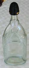✿Dekorative Glasflasche✿Als Bienenkorb gestaltet✿Schraubverschluss✿0,7 Liter✿