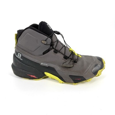 Salomon Cross Hike Mid GTX Hiking Boots Mens Size 9 Gray Gore-Tex Rugged Outdoor