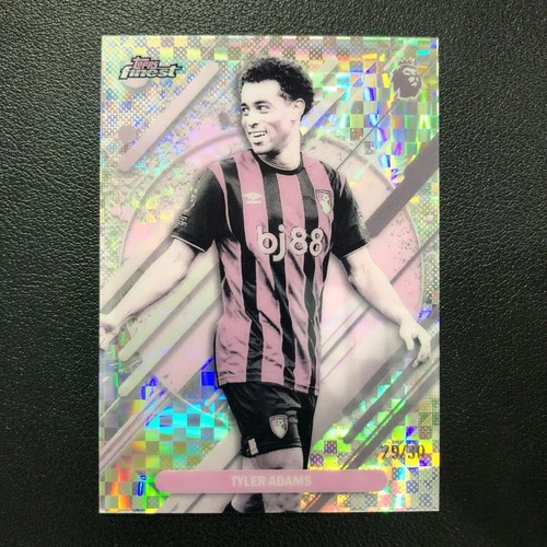 2025-26 Topps Finest Premier League Tyler Adams Rare Pearl Checkerboard /30