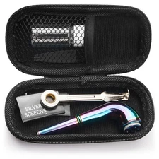 3.5" Metal Detachment Tobacco Smoking Pipe with Cap Lid Screen and Box Hand Pipe