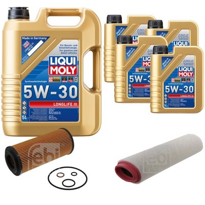 FEBI BILSTEIN Inspektionspaket 9L Liqui Moly 5W30 Longlife3 für BMW 5er Touring