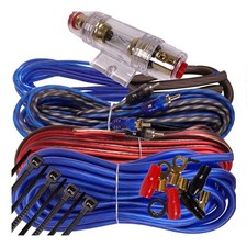 Complete 1000W 8 Gauge Amplifier Installation Wiring Kit Amp PK3 8 Ga Blue - ...