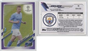 2020-21 Topps Chrome UCL Purple Refractor /250 Kevin de Bruyne #18