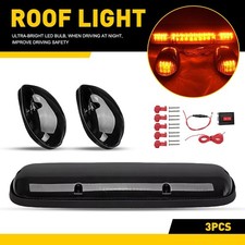 Led 3pcs Amber Smoked Roof Cab For Light Chevrolet Silverado 2500 1500 Hd 02-07 Led 3pcs Amber Smoked Roof Cab For Light Chevrolet Silverado 2500 1500 Hd 02-07