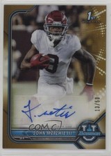 2021-22 Bowman U Chrome Prospect Gold Refractor 13/50 John Metchie III Auto yl0